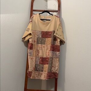 Free People Lover Quilted Sweatshirt Unique Cotton Mini Dress NWT Size XL